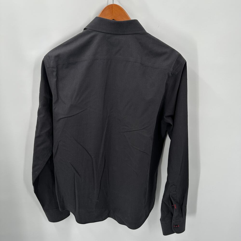 UNTUCKIT Solid Black Stone 100% Cotton Button Down Shirt // M - Picture 8 of 8